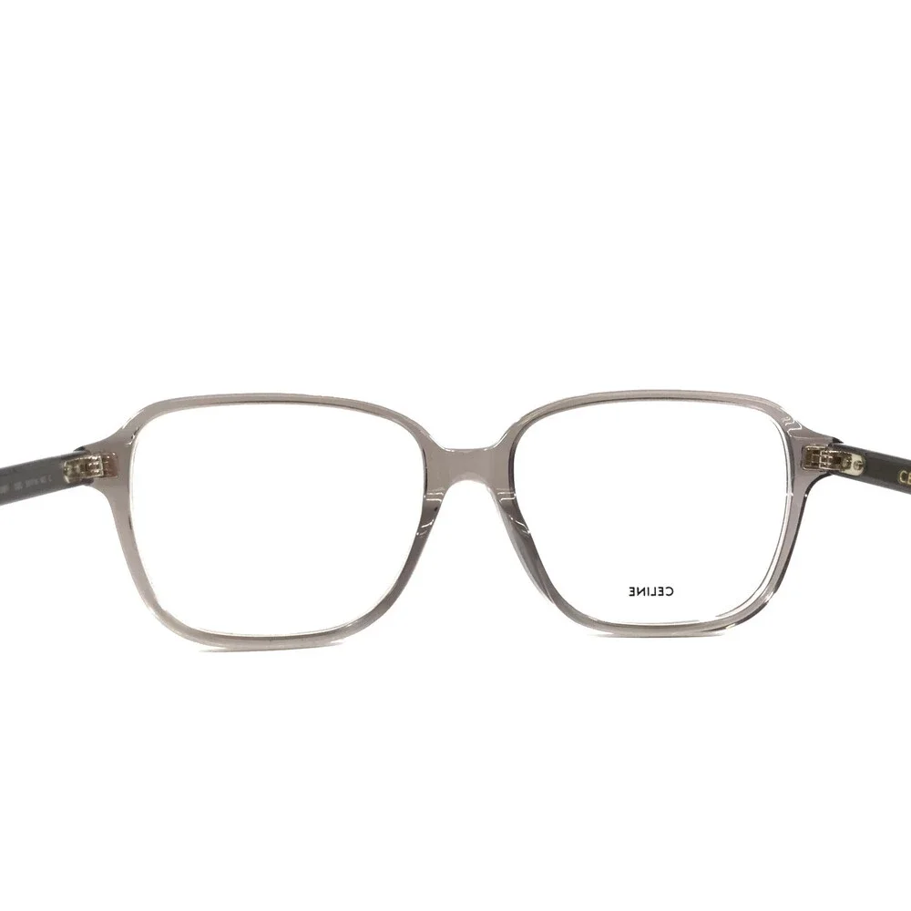 Celine Eyeglasses Frames CL50087I 020 Transparent Gray Square Full Rim 55-16-145